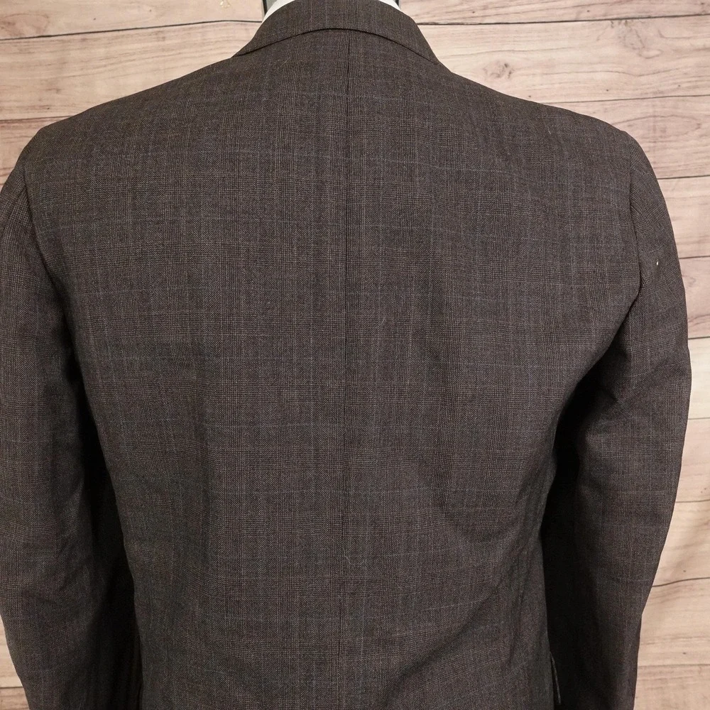 Vintage Brooks Brothers Blazer Mens 39R? Brown Check Sport Coat Jacket
